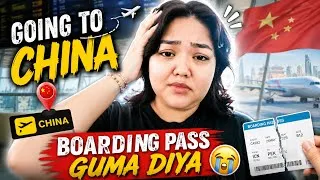 Thumbnail: Finally China ja rahi hu 😍| Apna boarding pass hi guma diya 😳| Desi Korean 