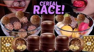 Thumbnail: ASMR BIG FERRERO ROCHER CEREAL RACE! Crunchy chocolate marshmallows, Dubai cookie balls 먹방