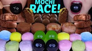 Thumbnail: ASMR BIG FRESH CREAM MOCHI RACE! BIG BOBA JELLY BALLS & RAINBOW MOCHI ICE CREAM 먹방