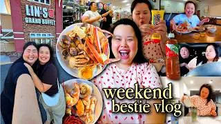 Thumbnail: VLOG: having a girl's night out, reunited w/ bestie, eating at buffets, home goods trip, reset time!