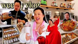 Thumbnail: VLOG: my fully organized kitchen reveal + finally done after 3 weeks, easy healthy recipe + coffee ✨