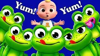 Thumbnail: 🐸 Five Little Frogs Remix 🌿 | Fun Counting Song for Toddlers | Educational Kids Songs