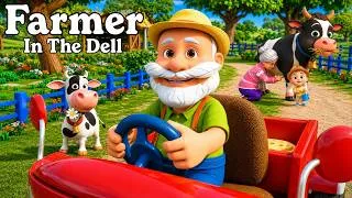 Thumbnail: 👨‍🌾 Farmer in the Dell Remix 🚜🌻 | Fun Toddler Learning Song | Preschool Rhymes & Farm Animals
