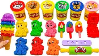 Thumbnail: How to Make Rainbow Play-Doh Dogs & Cutting ASMR | Paw Patrol Clay and Molds 🌈 Kinetic Sand ASMR