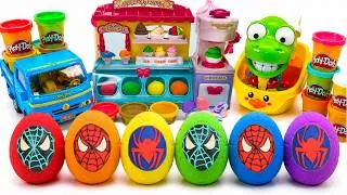 Thumbnail: How to Make Spiderman Play-Doh Surprise Eggs 🕷️ Rainbow Mystery Kinetic Sand ASMR