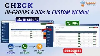 Thumbnail: How to Check In-Groups and DIDs Status in Custom VICIdial | KingAsterisk | Asterisk |Custom VIcidial