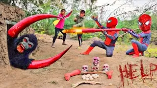 Thumbnail: Spider-Man Uses Rocket Launcher To Kill Gorilla Monster And Fire Dragon