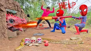 Thumbnail: Spider-Man Uses Rocket Launcher To Kill Gorilla Monster And Giant Pythons