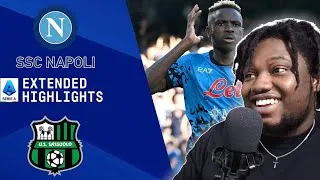 Thumbnail: Napoli vs. Sassuolo: EXTENDED Highlights Reaction | Serie A (Osihmen & Kvara Together is Scary 🥵)