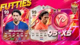 Thumbnail: 95+ x5 FUTTIES team 3 250 tokens packs 🔥 😳 [EA FC26 | ULTIMATE TEAM]
