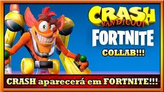 Thumbnail: CRASH APARECERÁ EM FORTNITE E ROCKET LEAGUE (E NÃO ESTARÁ SOZINHO)!!!