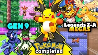 Thumbnail: NEW Completed Pokemon GBA Rom Hack 2026 with LEGENDS ZA MEGAS, GEN 1-9 & More!!