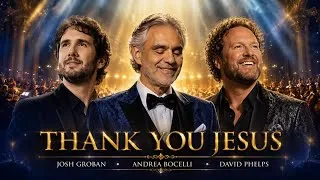 Thumbnail: THANK YOU JESUS - JOSH GROBAN, ANDREA BOCELLI & DAVID PHELPS (Official Lyric Video)