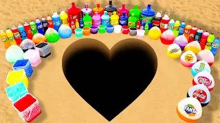 Thumbnail: Experiment: Giant Heart pit Eruption from Orbeez & Balloons of Sodas, Big Pepsi, Coca Cola vs Mentos