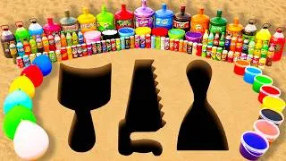 Thumbnail: Experiment: Paint Brush vs Hand Saw vs Trowel pits Eruption from Balloons Fanta, Coca Cola vs Mentos