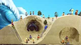 Thumbnail: Sand Caves Flood Disaster - LEGO Tsunami Dam Breach Experiment