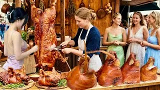 Thumbnail: Whole roasted pig here is the most delicious, and there is a beautiful young woman selling it