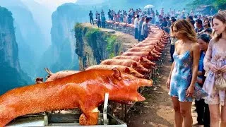 Thumbnail: A festival amidst the clouds and mountains, featuring hundreds of roasted pigs served to visitors