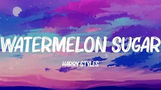 Thumbnail: Harry Styles - Watermelon Sugar (Lyrics) | Doja Cat, Calvin Harris, Justin Bieber (MIX LYRICS)