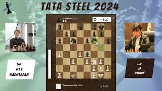 Thumbnail: Max Warmerdam vs Ju Wenjun - Round 4 Tata Steel Chess 2024 || King Sacrifice