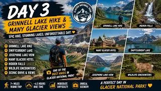 Thumbnail: Glacier National Park | Grinnell Lake Trail, Hidden Falls, Swiftcurrent Lake & Many Glacier - Day 3