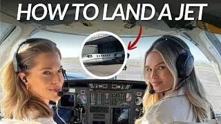 Thumbnail: How to Land a Jet 🛩️ Full Lesson and Cockpit View!