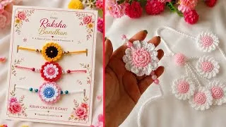 Thumbnail: Easy Crochet Daisy Flower Rakhi 🌼 |Step By Step Tutorial For Beginners | Rakha Bhandhan Special🎉