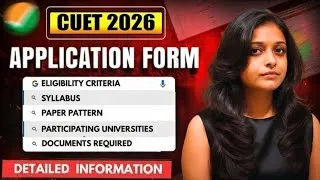 Thumbnail: CUET UG 2026 Full Information Telugu | Application, Eligibility, Exam Pattern, Universities