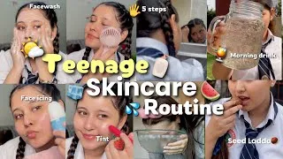 Thumbnail: School Glow-Up Routine for Girls 🌤️📚🌸For School For Clear & Healthy Skin ALL DAY!✨🏫🫧