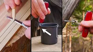 Thumbnail: 20 BEST IDEAS for solving problems with a Swiss Army Multitool Knife! #bushcraft #survival #camping