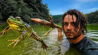 Thumbnail: Camping Survival Challenge with a Homemade Spear!