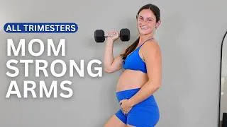 Thumbnail: Pregnancy Upper Body Strength | Safe Dumbbell Prenatal Exercises for Expecting Moms