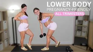 Thumbnail: Pregnancy Lower Body Strength Workout All Trimesters! [DUMBBELL ONLY] || Momcozy belly cream