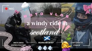 Thumbnail: Chit Chat & Chaos | Windy Scottish Motovlog 🏍️🎀