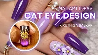 Thumbnail: Cat eye  with embossed design| step by step tutorial| kiruthiga baskar 