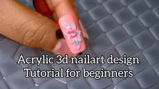 Thumbnail: Simple 3d nailart design using Acrylic powder | step by step tutorial| kiruthiga baskar 