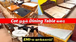 Thumbnail: Chennai-ல இப்படி ஒரு Furniture Shop பார்த்தது இல்ல! Cot + Dining Table Full Tour