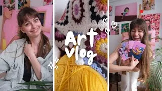 Thumbnail: Life of an Artist - Hosting my Creative Club, Building a Vinyl Holder, Painting