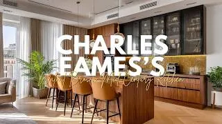 Thumbnail: Walnut Brown Mid Century Kitchen Design Inspired by Charles Eames’s Warm Modernism