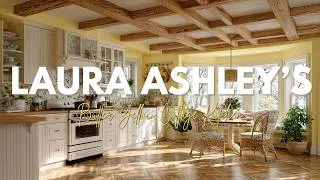 Thumbnail: Butter Yellow Cottage Kitchen Design Inspired by Laura Ashley’s Romantic Florals