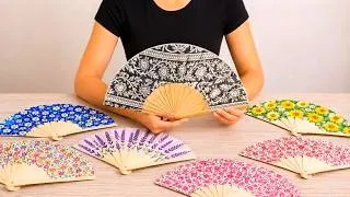 Thumbnail: I Made These in 5 Minutes and Sold Them ALL! 🪭 DIY Aesthetic Hand Fan
