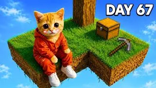 Thumbnail: Cat Survived 100 Days in Skyblock
