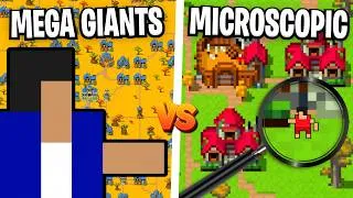 Thumbnail: Mega GIANTS vs MICROSCOPIC People in WorldBox