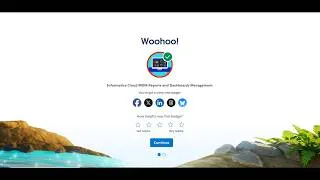 Thumbnail: Informatica Cloud MDM Reports and Dashboards Management | Salesforce Badge | Quiz