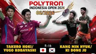 Thumbnail: Takuro Hoki/Yugo Kobayashi v Kang Min Hyuk/Ki Dong Ju | Indonesia Open 2026 R16 Badminton Highlights