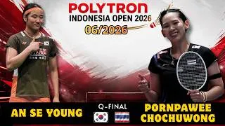 Thumbnail: An Se Young vs Pornpawee Chochuwong | Indonesia Open 2026 Quarterfinal Highlights
