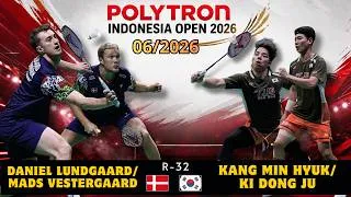 Thumbnail: Lundgaard/Vestergaard vs Kang/Ki | Indonesia Open 2026 R32 Badminton Highlights