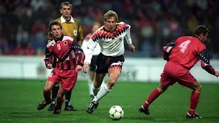 Thumbnail: Euro96 Qualifier 🇩🇪🇦🇱 | 18/12/1994 | Germany 2-1 Albania | Full match | Klinsmann 1 goal⚽️