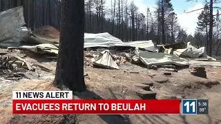 Thumbnail: Evacuees begin to return to Beulah as crews continue battling the Aspen Acres Fire