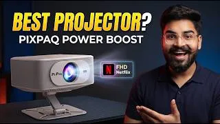 Thumbnail: Best Projector for Home Theater in India 🔥 PixPaq Power Boost Projector Review ✅ Certified Netflix